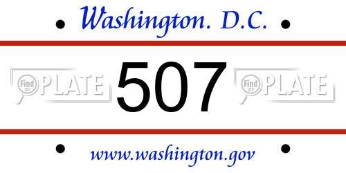 507 District Of Columbia License Plate