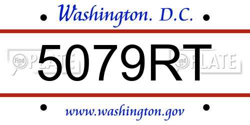 5079RT District Of Columbia License Plate