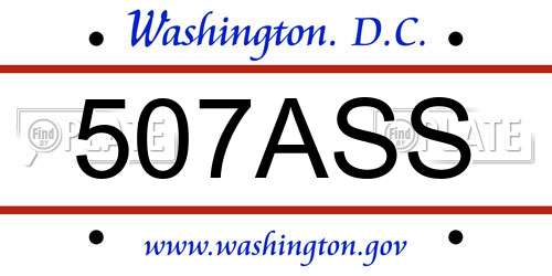 507ASS District Of Columbia License Plate