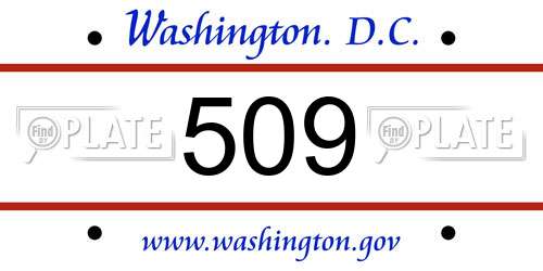 509 District Of Columbia License Plate