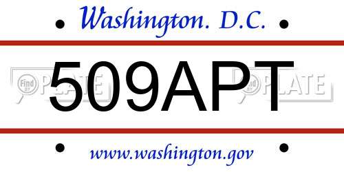 509APT District Of Columbia License Plate