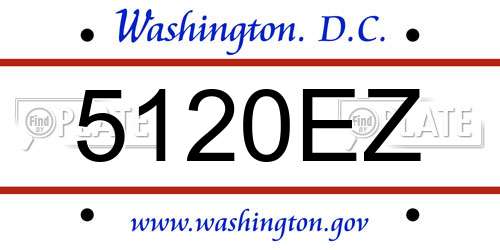 5120EZ District Of Columbia License Plate