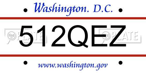 512QEZ District Of Columbia License Plate