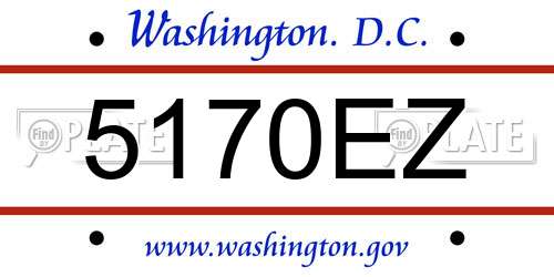 5170EZ District Of Columbia License Plate