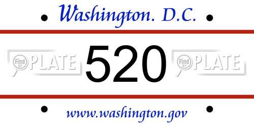 520 District Of Columbia License Plate
