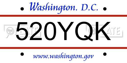 520YQK District Of Columbia License Plate