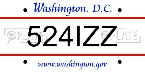 524IZZ District Of Columbia License Plate
