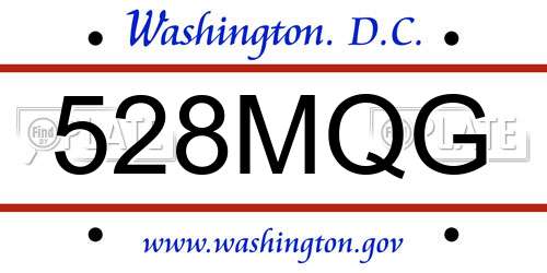 528MQG District Of Columbia License Plate