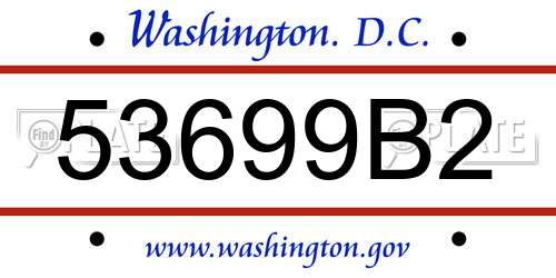 53699B2 District Of Columbia License Plate