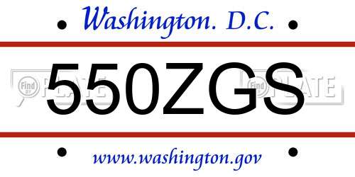550ZGS District Of Columbia License Plate