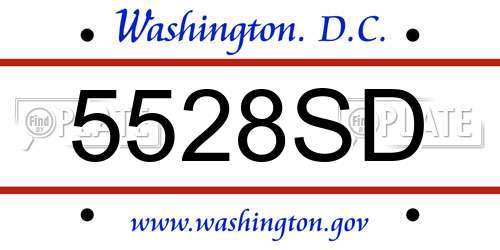 5528SD District Of Columbia License Plate