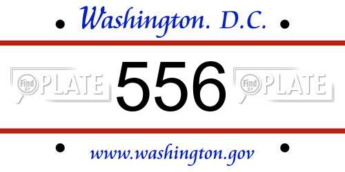 556 District Of Columbia License Plate