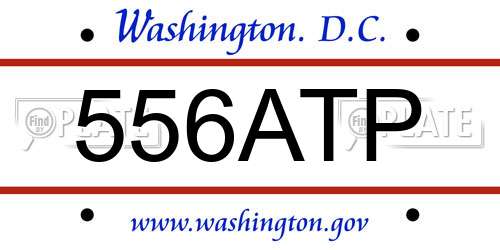 556ATP District Of Columbia License Plate