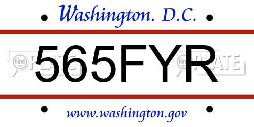 565FYR District Of Columbia License Plate