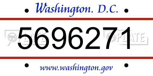 5696271 District Of Columbia License Plate