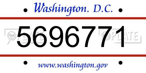 5696771 District Of Columbia License Plate