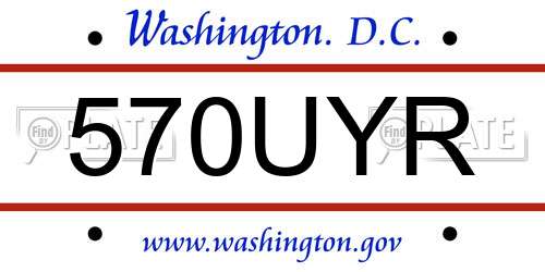 570UYR District Of Columbia License Plate