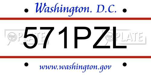 571PZL District Of Columbia License Plate