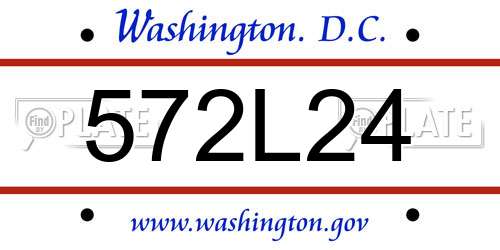 572L24 District Of Columbia License Plate