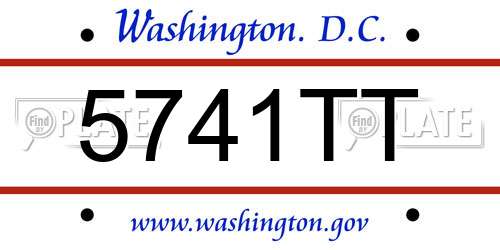5741TT District Of Columbia License Plate