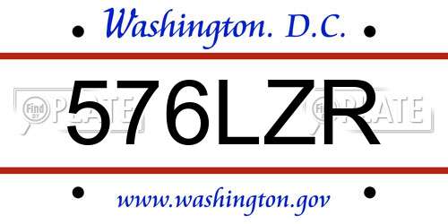 576LZR District Of Columbia License Plate