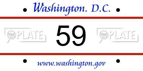 59 District Of Columbia License Plate