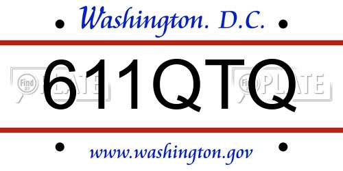 611QTQ District Of Columbia License Plate