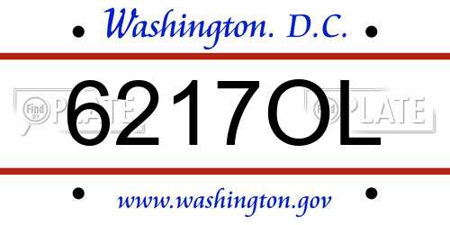 6217OL District Of Columbia License Plate