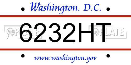 6232HT District Of Columbia License Plate