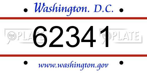 62341 District Of Columbia License Plate
