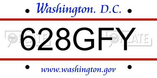 628GFY District Of Columbia License Plate