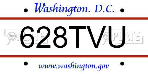 628TVU District Of Columbia License Plate