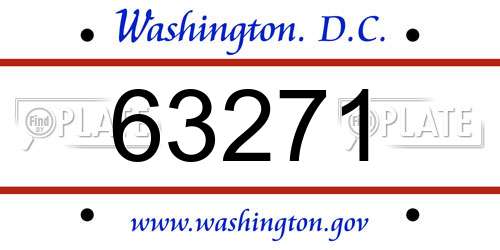 63271 District Of Columbia License Plate