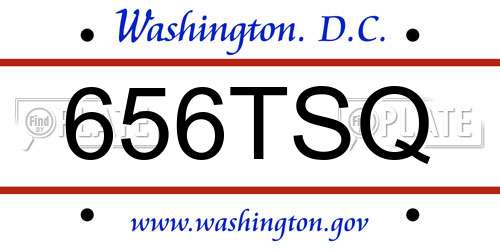 656TSQ District Of Columbia License Plate