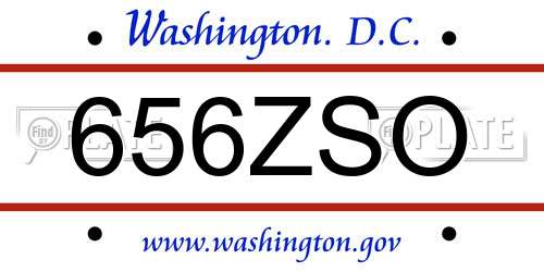 656ZSO District Of Columbia License Plate