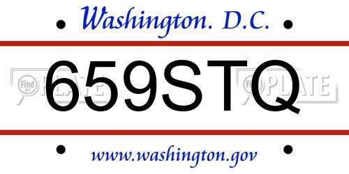 659STQ District Of Columbia License Plate