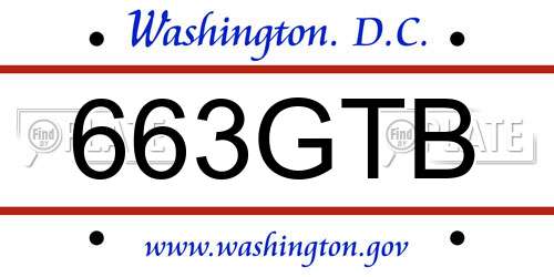 663GTB District Of Columbia License Plate