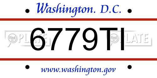 6779TI District Of Columbia License Plate