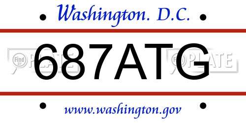 687ATG District Of Columbia License Plate