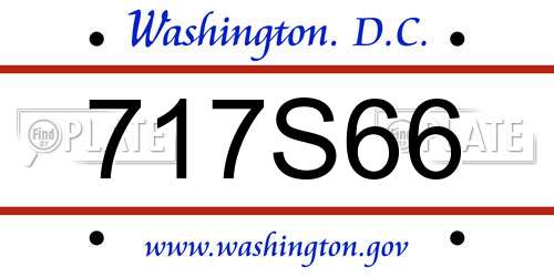 717S66 District Of Columbia License Plate