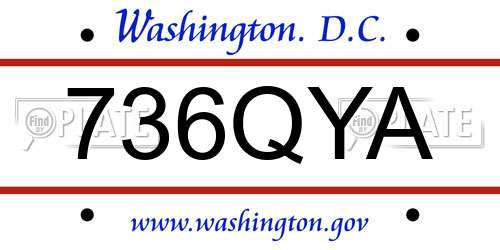 736QYA District Of Columbia License Plate