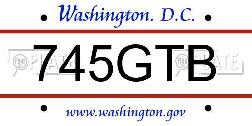 745GTB District Of Columbia License Plate