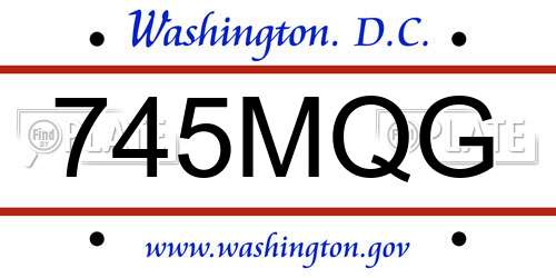 745MQG District Of Columbia License Plate