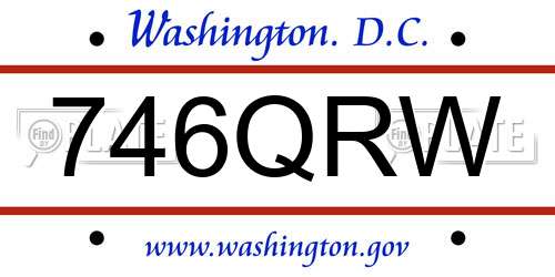 746QRW District Of Columbia License Plate
