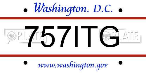 757ITG District Of Columbia License Plate