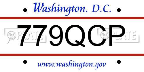 779QCP District Of Columbia License Plate