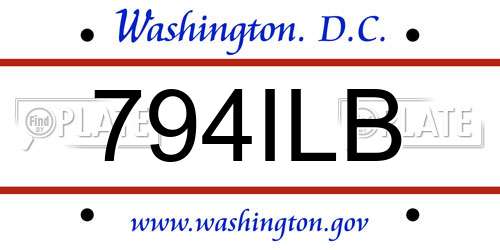 794ILB District Of Columbia License Plate