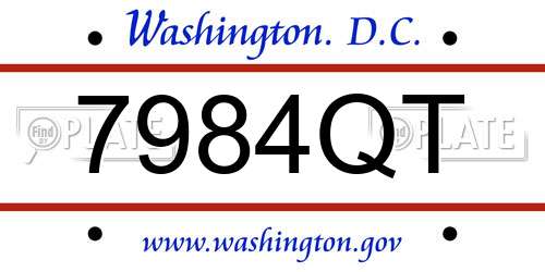 7984QT District Of Columbia License Plate