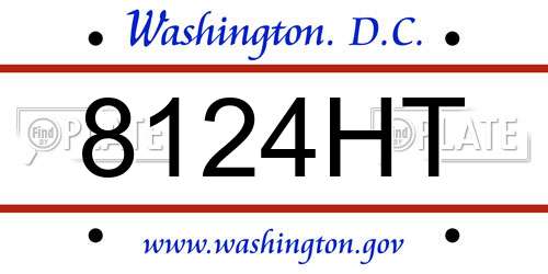 8124HT District Of Columbia License Plate