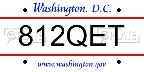 812QET District Of Columbia License Plate
